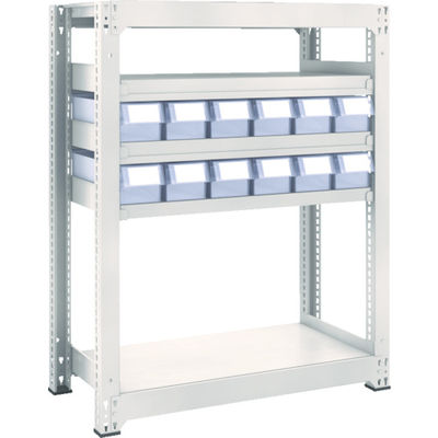 トラスコ中山 TRUSCO スチールラック M3型中量棚 H1200 樹脂透明引出付 小X12 M3-4355-C12 1台(1個)（直送品）