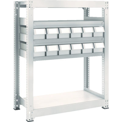 トラスコ中山 TRUSCO スチールラック M3型中量棚 H1200 樹脂NG引出付 小X12 M3-4355-E12 1台(1個)（直送品）