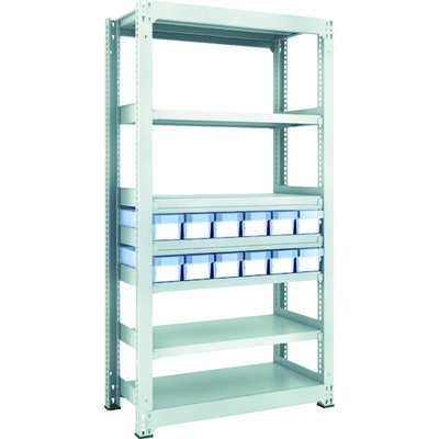 トラスコ中山 TRUSCO スチールラック M3型中量棚 H1800 樹脂透明引出付 小X12 M3-6357-C12 1台(1個)（直送品）