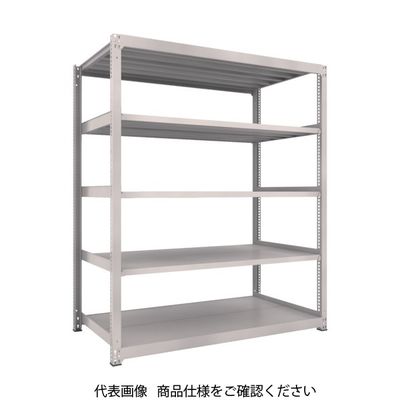 TRUSCO スチールラック M3型中量棚 1800×1121×H2100 5段 単体 ネオグレー M3-76125 NG 1台(1個)（直送品）