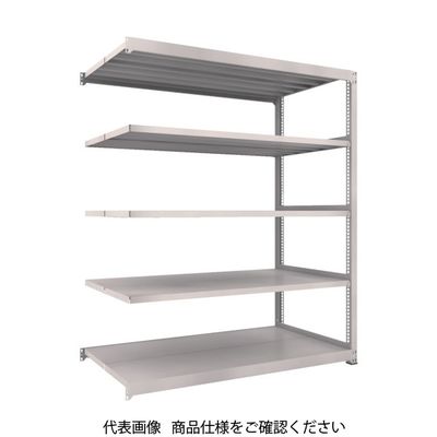TRUSCO スチールラック M3型中量棚 1800×1121×H2100 5段 連結 ネオグレー M3-76125B NG 1台(1個)（直送品）