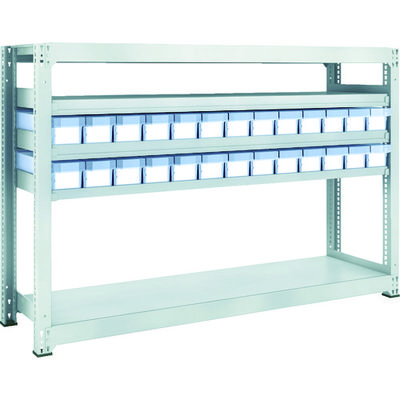 トラスコ中山 TRUSCO スチールラック M3型中量棚 H1200 樹脂透明引出付 小X26 M3-4655-C26 1台(1個)（直送品）