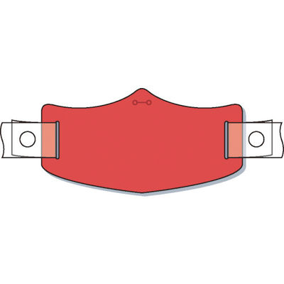 つくし工房 つくし e帽章 赤無地 ヘルメット用樹脂バンド付 WE-104H 1枚 855-3177（直送品）