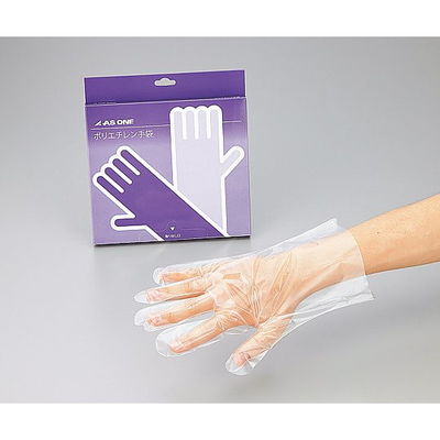 アズワン ポリエチレン手袋 エコノミー 薄手 外エンボス付 S ケース販売 1000枚 2-4975-53 1ケース(1000枚)（直送品）
