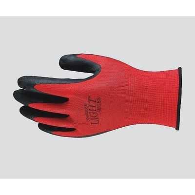 キャプテン 天然ゴム背抜き手袋 13ゲージ レッド M A-371RM 1双 3-1741-01（直送品）