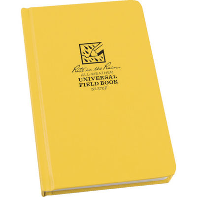 Rite in the Rain RITR 3 3/4X7 1/2 ハードカバー ユニバーサル イエロー 370F 1冊 835-3855（直送品）