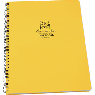 Rite in the Rain RITR 8 1/2X11 スパイラルノートブック ユニバーサル イエロー 373-MX 1冊（直送品）