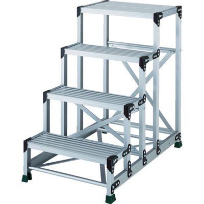 トラスコ中山 TRUSCO アルミ合金製作業台 4段 高さ1.00m 天板600×400 TSF-4610 1台 855-7679（直送品）