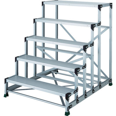 トラスコ中山 TRUSCO アルミ合金製作業台 5段 高さ1.25m 天板1000×400 TSF-510125 1台 855-7680（直送品）