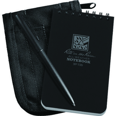 Rite in the Rain RITR 3X5キット ブラックブック/ブラックカバー 735B-KIT 1セット 835-3890（直送品）