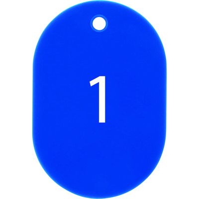 オープン工業 OP 番号札 小 番号入り1~25 青 (25枚入) BF-70-BU 1箱(25枚) 828-7462（直送品）
