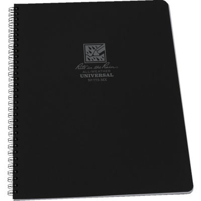 Rite in the Rain RITR 8 1/2X11 スパイラルノートブック ユニバーサル ブラック 773-MX 1冊（直送品）