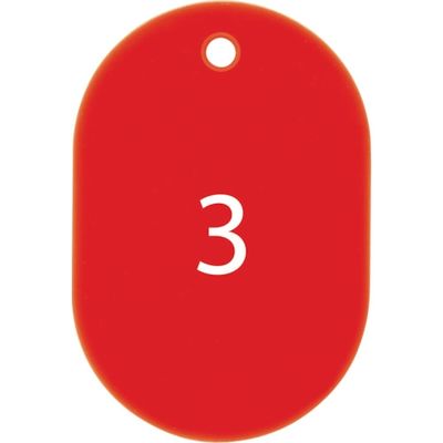 オープン工業 OP 番号札 大 番号入り1~25 赤 (25枚入) BF-50-RD 1箱 835-5202（直送品）