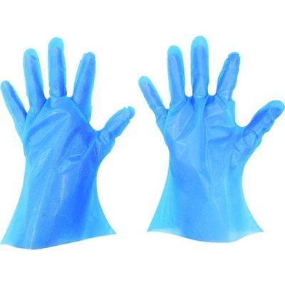 東京パック 使い捨て手袋 ニューマイジャストエコノミー化粧箱 M ブルー BNEK-M 1箱(200枚) 836-3666（直送品）