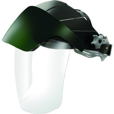 OTOS かぶり型防災面 クリア、グリーン#5 赤外線保護 ジョグダイヤル調節機 F-72C-I-5 1個 834-5520（直送品）