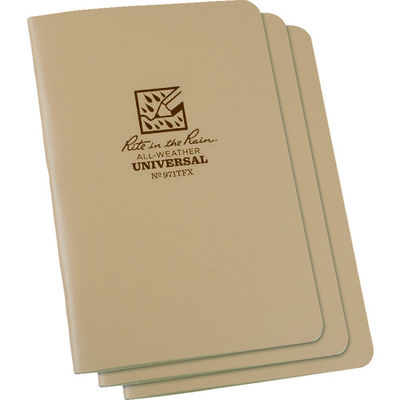 RITR 4 5/8X7 ステイプルノートブック(3冊セット)ユニバーサル・タン 971TFX 1セット(3冊)（直送品）