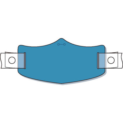 つくし工房 つくし e帽章 青無地 ヘルメット用樹脂バンド付 WE-105H 1枚 855-3178（直送品）