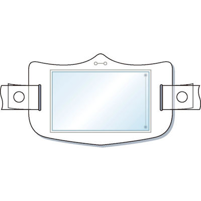 つくし工房 つくし e帽章 透明ポケット付き 白 ヘルメット用樹脂バンド付 WE-121H 1枚 855-3179（直送品）