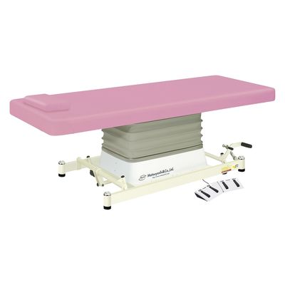 マイスコ電動診察台 垂直電動タイプ（ステップレバー付） ピンク MY-J300SL 松吉医科器械（直送品）