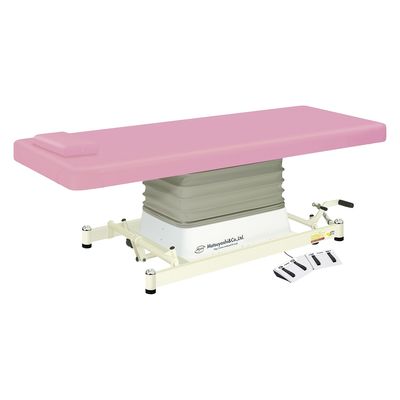 マイスコ電動診察台 垂直電動タイプ（ステップレバー付） ピンク MY-J300SL 松吉医科器械 　（直送品）
