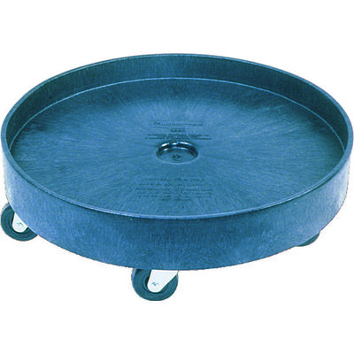 ニューウェルブランズ・ジャパン ラバーメイド ラウンドブルートコンテナ用ドーリー ドラム式 ブラック 2650 1個 836-2846（直送品）