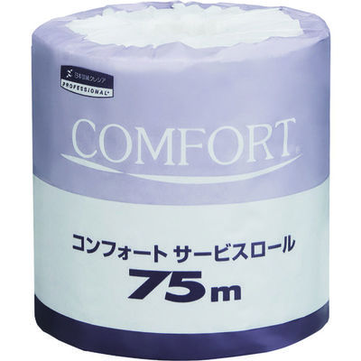 日本製紙クレシア クレシア トイレットペーパー コンフォートサービスロール 75m 1ケース80個入 11275 1ケース(80巻)（直送品）