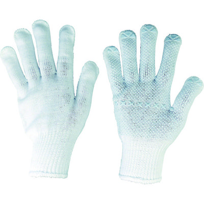 丸和ケミカル すべり止め手袋 カツロンドライブ ウーリー入り ホワイト フリーサイズ 23 1双 825-9341（直送品）