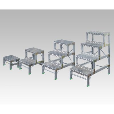 ナカオ（NAKAO） 作業用踏台 1段 600×340×500 アルミ製・縞板タイプ G