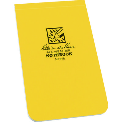 Rite in the Rain RITR 3 X 5 1/4 ソフトカバーブック 縦開きタイプ イエロー 378 1冊 835-3870（直送品）