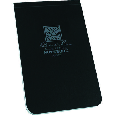 Rite in the Rain RITR 3 X 5 1/4 ソフトカバーブック 縦開きタイプ ブラック 778 1冊 835-3904（直送品）
