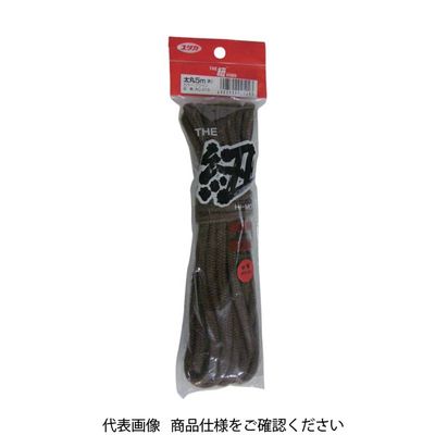 ユタカメイク 紐 ザ・紐 太丸紐 5m ブラウン AC-210 1巻 828-0489（直送品）