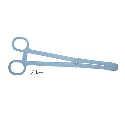 アズワン プラスチック消毒鉗子 ブルー 185mm 0-7446-02 1本（直送品）