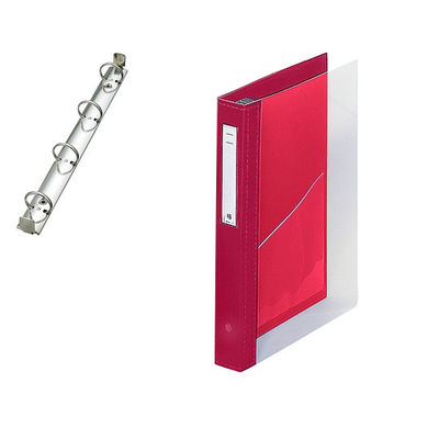 LIHIT LAB. カルテブック(クリヤー) 4穴タイプ レッド HB447-5 1冊 7-3147-05（直送品）