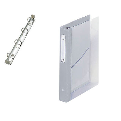 LIHIT LAB. カルテブック(クリヤー) 4穴タイプ シルバー HB447-6 1冊 7-3147-06（直送品）