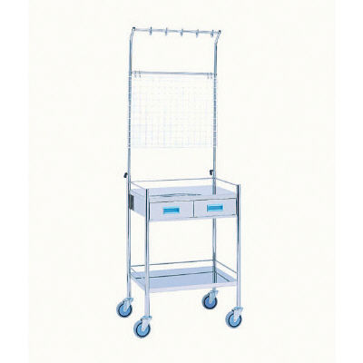 マイスコカラー点滴処置台 引出付二段 MY-1070B 松吉医科器械　マツヨシカタログ（直送品）