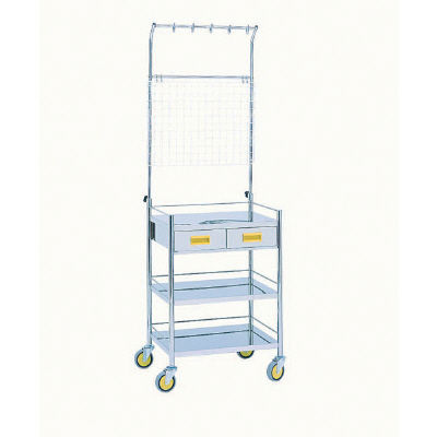 マイスコカラー点滴処置台 引出付三段 MY-1071B 松吉医科器械（直送品）