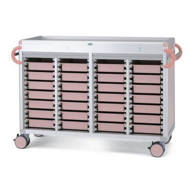 与薬カート（YT-16セット） 本体：ブルー×引出：ピーチ C3407Y-NS414SA サカセ化学工業（直送品）