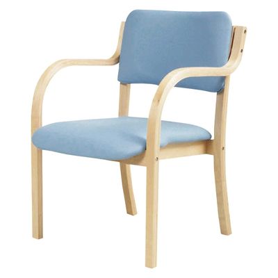 【軒先渡し】ニシキ工業 多目的木製チェア(肘付) FSW-22A 1台 23-6314-0102（直送品）