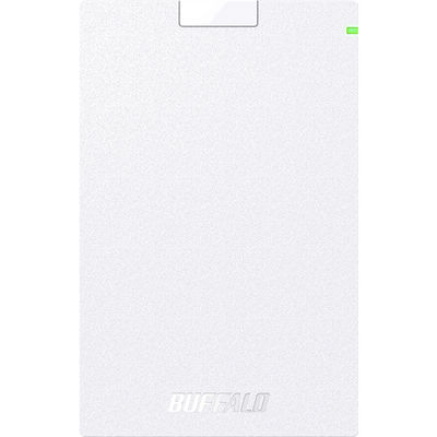 バッファロー USB 3.1 （Gen.1）対応 ポータブルHDD スタンダードモデル 1TB ホワイト HD-PCG1.0U3-BWA 1（直送品）