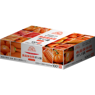 大容量】 スマートキッチン 食品保存用 ポリ袋 M 半透明 250 大容量】 スマートキッチン 食品保存用 ポリ袋 M 半透明 250