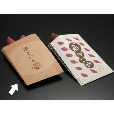 パックスタイル PS 焼き芋ガゼット 平袋 未晒 00486896 1セット(1000枚:100枚×10袋)（直送品）