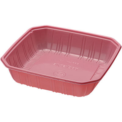 パックスタイル 使い捨て 野菜 果物容器 PS BPフルーツ 4M ピンク 00486967 1包：600枚（100×6）（直送品）