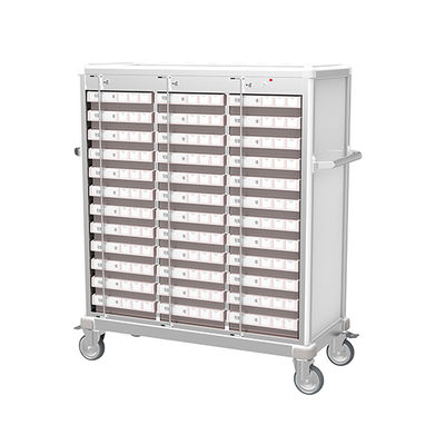 アズワン 与薬カート36床用(与薬トレー付) MC-L3DC36P-8 1台 7-4748-01（直送品）