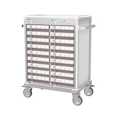 アズワン 与薬カート18床用(与薬トレー付) MC-L2DC18P-8 1台 7-4750-01（直送品）