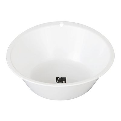 新輝合成 洗面器 約φ310×100mm ホワイト 07741 1個 0-6848-24（直送品）