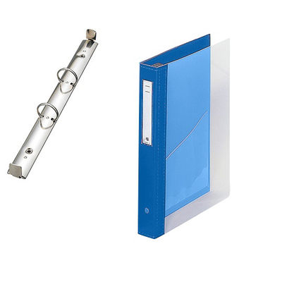 LIHIT LAB. カルテブック(クリヤー) 2穴タイプ ライトブルー HB446-2 1冊 7-3146-02（直送品）