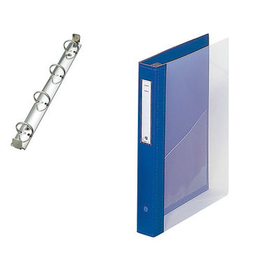 LIHIT LAB. カルテブック(クリヤー) 4穴タイプ ブルー HB447-1 1冊 7-3147-01（直送品）