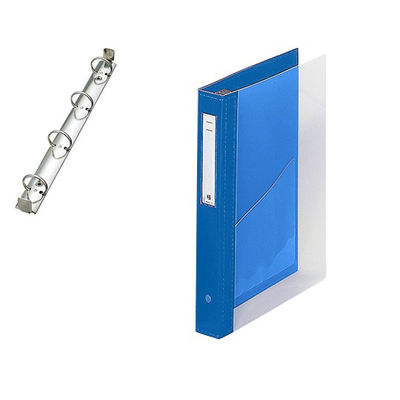 LIHIT LAB. カルテブック(クリヤー) 4穴タイプ ライトブルー HB447-2 1冊 7-3147-02（直送品）