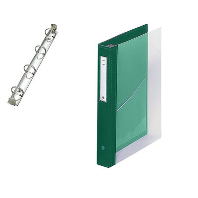 LIHIT LAB. カルテブック(クリヤー) 4穴タイプ グリーン HB447-3 1冊 7-3147-03（直送品）