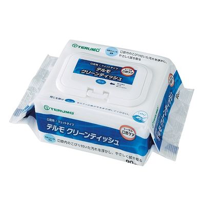 【口腔ケアウェットシート】 テルモ クリーンティッシュ KC-T100 1袋(90枚) 7-4628-01（直送品）